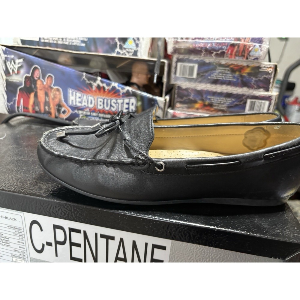 Michael Kors Women's Black Leather Moc‎ Driver Tassel Shoes ME19B Size 9.5M -W11